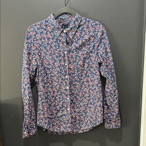 GAP floral Button Down Shirt Boyfriend Fit
